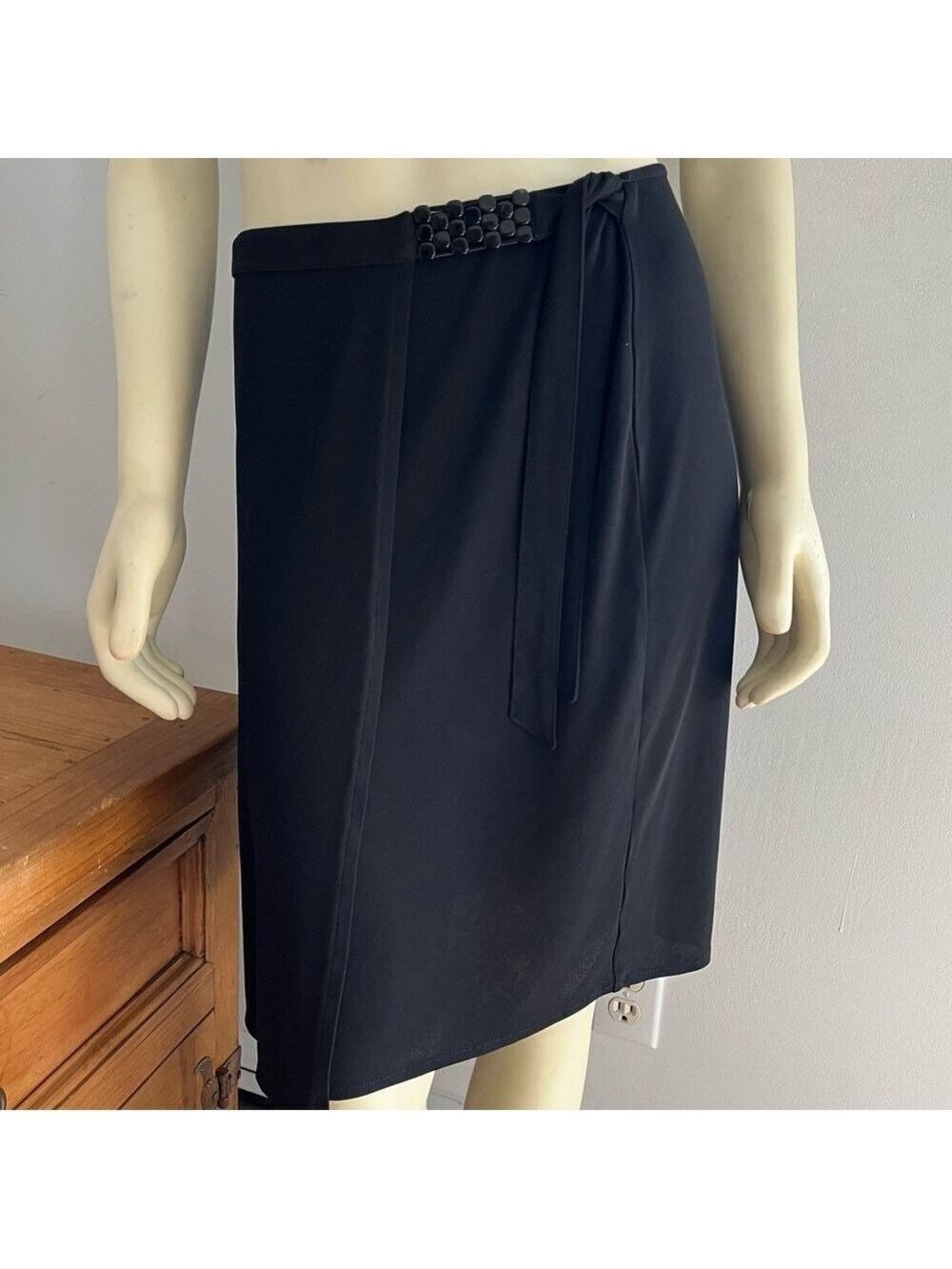 La Perla Women’s Black Wrap Skirt Beach Swimsuit Cover Up 42 M